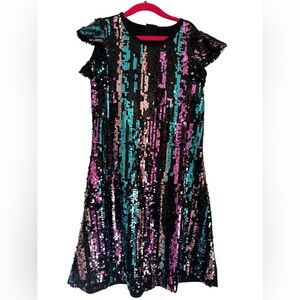 Colorful Girls Sequin Dress